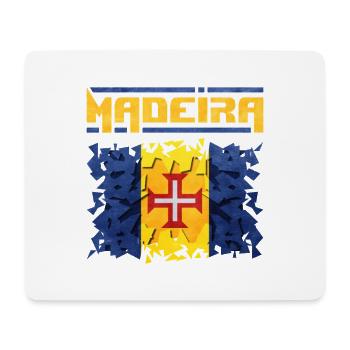 Madeira Flag Abstrakt Design - Mousepad (Querformat) - Weiß - Vorne