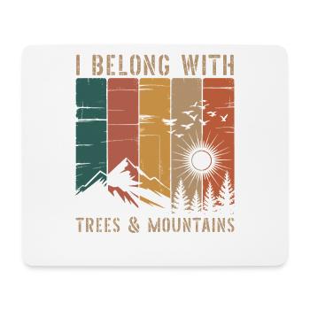 My Legs Complain Soul Thanks Retro Wandern Natur - Mousepad (Querformat) - Weiß - Vorne