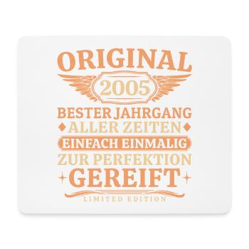 Original 2005 Jahrgang - Vintage 20. Geburtstag - Mousepad (Querformat) - Weiß - Vorne