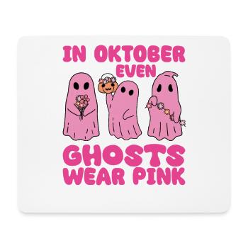 in oktober even Ghosts wear pink Breast Cancer - Mousepad (Querformat) - Weiß - Vorne