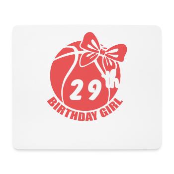 Basketball 29th Birthday Basketball Player - Mouse Pad (horizontal) - white - Front