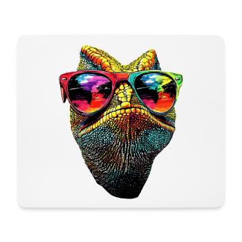Chameleon Lizard Reptile Chameleon Iguana Lizard - Mouse Pad (horizontal) - white - Front