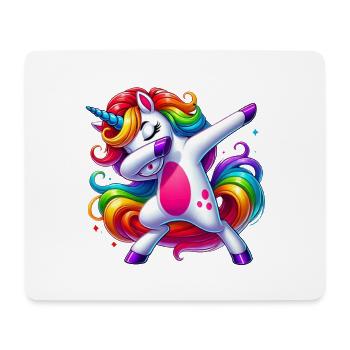 Licornes Dabbing Dab Licorne Licorne Femmes - Tapis de souris (format paysage) - blanc - Devant