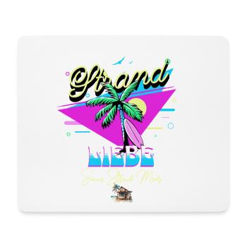 Tropical Love Saying with Palm Tree - Mouse Pad (horizontal) - white - Front