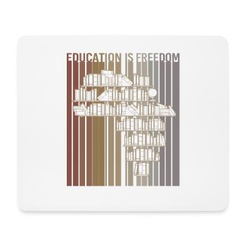 Black History Month Black-power Afro - Mousepad (Querformat) - Weiß - Vorne