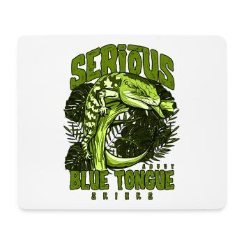 Ernsthaft über Blauzungenskinke Reptilienhalter - Mousepad (Querformat) - Weiß - Vorne