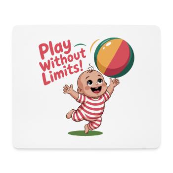 Playful Baby with Beach Ball Design - Mouse Pad (horizontal) - white - Front