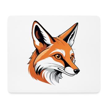 Graphique de renard réaliste pour vêtements - Tapis de souris (format paysage) - blanc - Devant