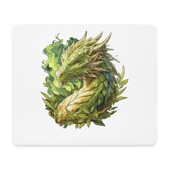 Drachen Drache - Mousepad (Querformat) - Weiß - Vorne