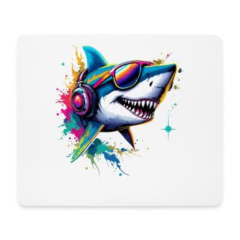 Requin Requin tigre Plongeur Requins mignons Grand requin blanc - Tapis de souris (format paysage) - blanc - Devant