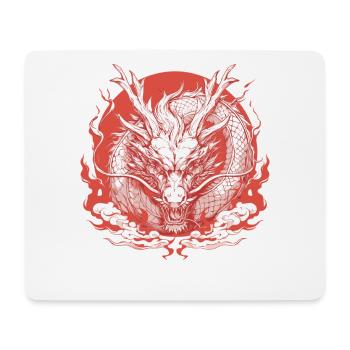 Drachen Drache - Mousepad (Querformat) - Weiß - Vorne