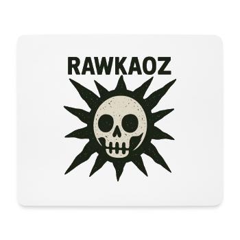 Rawkaoz Skull Sun Logo - Mouse Pad (horizontal) - white - Front