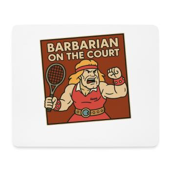 Barbares sur le court de tennis - Tapis de souris (format paysage) - blanc - Devant