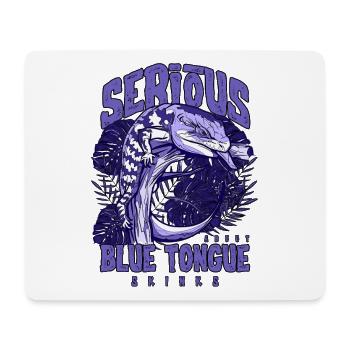 Ernsthaft über Blauzungenskinke Reptilienhalter - Mousepad (Querformat) - Weiß - Vorne