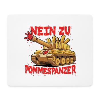 Nein zu Pommespanzer Sport Gym - Mousepad (Querformat) - Weiß - Vorne