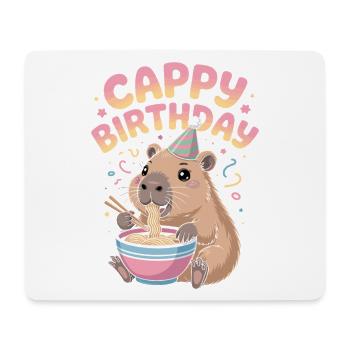  Cappy Geburtstag Capybara Ramen CAPPY BIRTHDAY - Mousepad (Querformat) - Weiß - Vorne