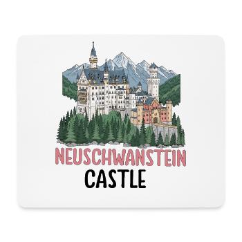 Château de Neuschwanstein - Tapis de souris (format paysage) - blanc - Devant