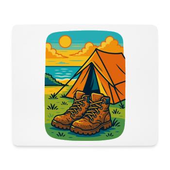 Camping Adventure Boots Tent Beach - Mouse Pad (horizontal) - white - Front