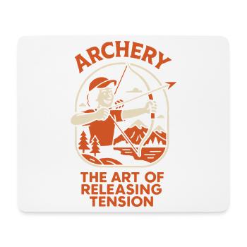 Bogenschießen Die Kunst Spannungen Abzubauen - Mousepad (Querformat) - Weiß - Vorne
