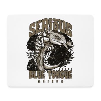 Ernsthaft über Blauzungenskinke Reptilienhalter - Mousepad (Querformat) - Weiß - Vorne