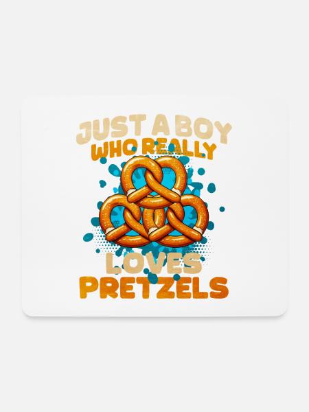 Bretzel Pretzel-Design mit Spruch - Mousepad (Querformat) - Weiß
