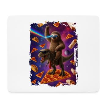Space Explorers Dragon and Sloth - Mouse Pad (horizontal) - white - Front