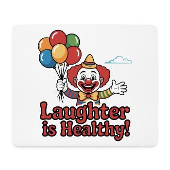 Vintage Zirkusclown Lachen T-Shirt - Mousepad (Querformat) - Weiß - Vorne