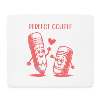 Perfect Couple Pencil And Eraser Drawing - Mousepad (Querformat) - Weiß - Vorne
