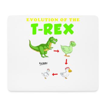 Die Entwicklung der T-Rex-Dinosaurier-Illustration - Mousepad (Querformat) - Weiß - Vorne