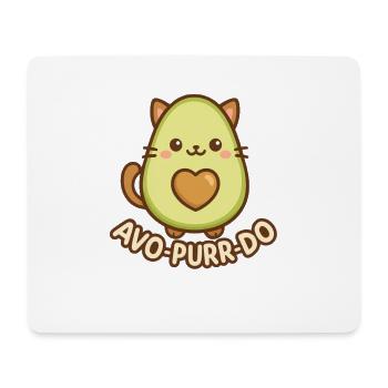 Cute avocado cat squirrel with heart - Mouse Pad (horizontal) - white - Front