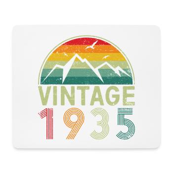 Retro Mountain Range Vintage Design - Mouse Pad (horizontal) - white - Front
