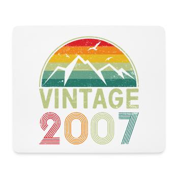 Vintages Bergsonnenuntergang-Design - Mousepad (Querformat) - Weiß - Vorne