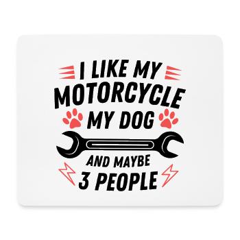 Citation humoristique sur les chiens et les motos - Tapis de souris (format paysage) - blanc - Devant