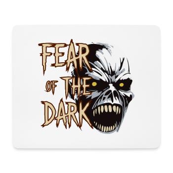 Fear of the Dark Horror Skull Design - Mouse Pad (horizontal) - white - Front