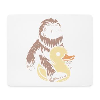 Bigfoot Quietscheente Gummiente Ente - Mousepad (Querformat) - Weiß - Vorne