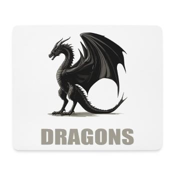 Drachen Drache - Mousepad (Querformat) - Weiß - Vorne