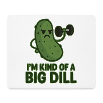 Witziges Dill-Motiv mit Muskeltraining - Mousepad (Querformat) - Weiß - Vorne