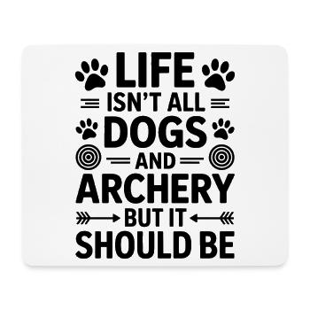 Bogenschießen Spruch Hunde Bogenschießen Geschenk - Mousepad (Querformat) - Weiß - Vorne