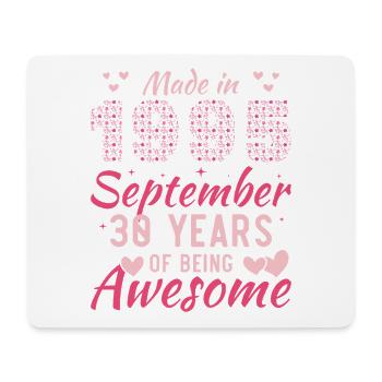 September 1995 30-jähriges Jubiläum der Frauen - Mousepad (Querformat) - Weiß - Vorne