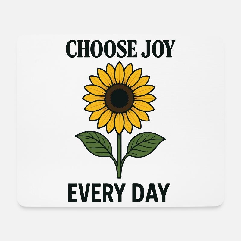 Wähle Freude Jeden Tag Achtsamkeit Affirmation - Mousepad (Querformat) - Weiß