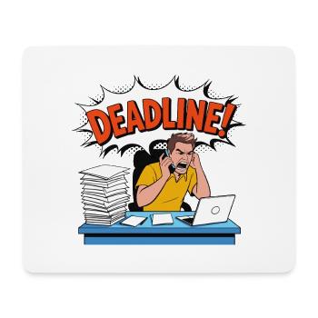 Deadline Stress Illustration - Mouse Pad (horizontal) - white - Front