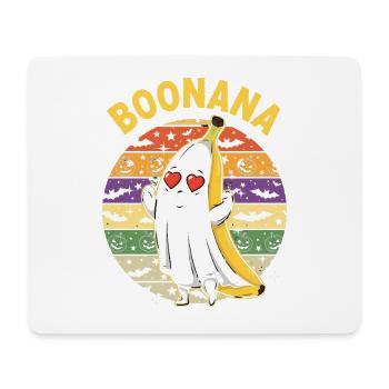 Pumpkin Ghost with Banana and Halloween Flair - Mouse Pad (horizontal) - white - Front