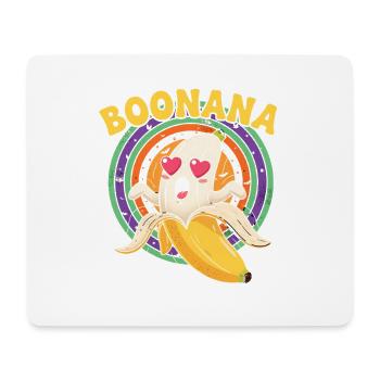 Bananenpizza mit Herzaugen - Mousepad (Querformat) - Weiß - Vorne