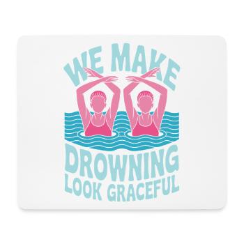 Synchronschwimmen Kunstschwimmen Wassersport - Mousepad (Querformat) - Weiß - Vorne