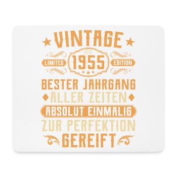 Vintage 1955 Year of birth - 70th birthday - Mouse Pad (horizontal) - white - Front