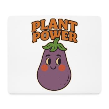 Playful eggplant with a message - Mouse Pad (horizontal) - white - Front
