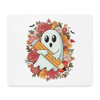 Geist Bleistift Halloween - Mousepad (Querformat) - Weiß - Vorne