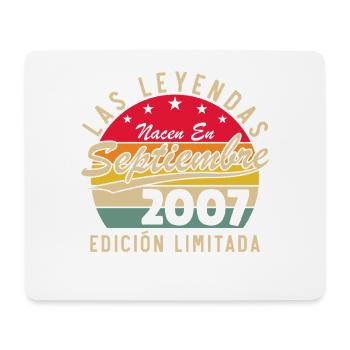 September 2007 Vintage Birthday Gift - Mouse Pad (horizontal) - white - Front