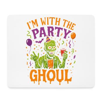 I’m With The Party Ghoul, halloween group outfit - Mouse Pad (horizontal) - white - Front