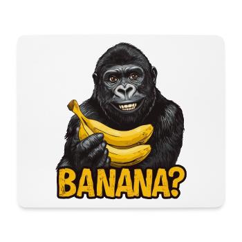 Gorilla mit Bananen - Mousepad (Querformat) - Weiß - Vorne